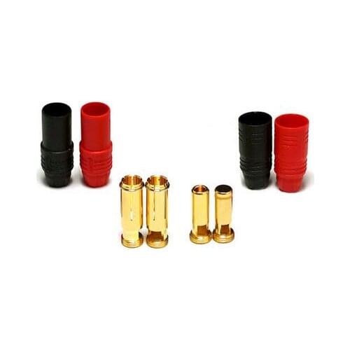 1set Amass AS150 Gold Plated Banana Plug 7mm MaleFemale for High Voltage Battery RedBlack