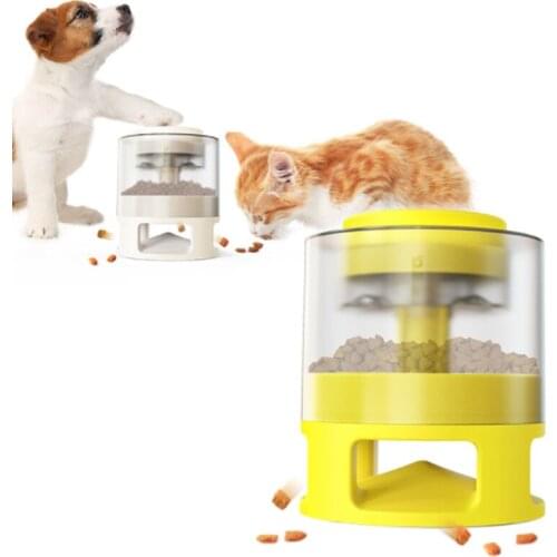 1PC Cat Dog Feeding Toys Pet Slow Food Dispenser Dogs Catapult Puzzle Training Pet Leaking Feeder Accessories 5 Colors