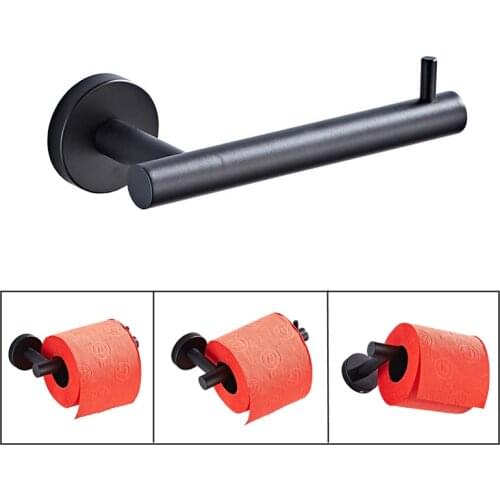 1Pc Simple Wall-mounted Stainless Steel Toilet Roll Paper Holder Bathroom Kitchen Towel Tissue Hanging Storage Rack