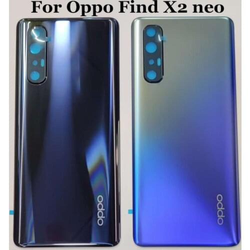 100% Original For Oppo Find X2 neo Rear Battery Back Cover with logo Panel Rear Door Housing Case with adhesive for findx2neo