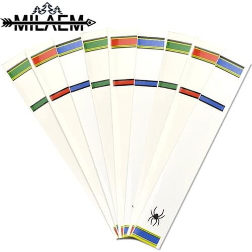 12 pcs/bag DIY Archery Arrow Stickers Paster wraps for OD7-8mm Fiberglass Aluminum Carbon Shafts Bow Hunting Accessories