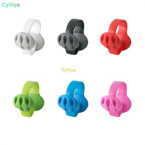 150pcs Durable Line Fixer Winder Good Elasticity Mobile Phone Computer Lines Desk Organizer Colorful Wire Cord Cable Holder