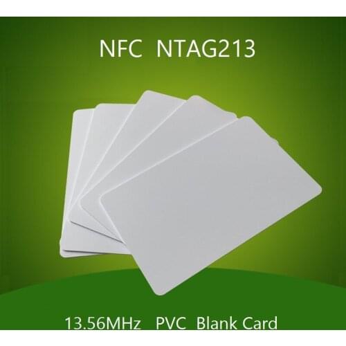 200PCS 13.56MHz NFC 213 Chip Card Blank White RFID NFC Card