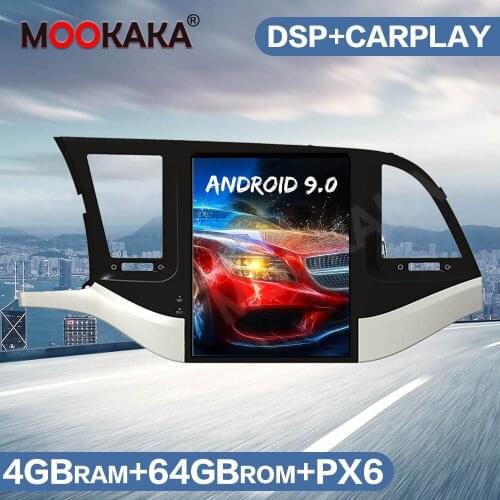 Android 9 64GB Tesla Style Car GPS Navigation Radio For Hyundai Elantra 2016-2019 Multimedia Player Auto Stereo Carplay Headunit