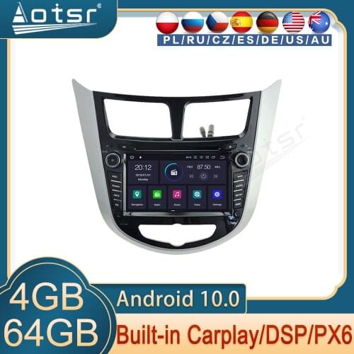 Car Audio For Hyundai Accent Verna 2011+ Radio Multimedia Player Android GPS Navigator Auto Stereo Head Unit Recorder Carplay HD
