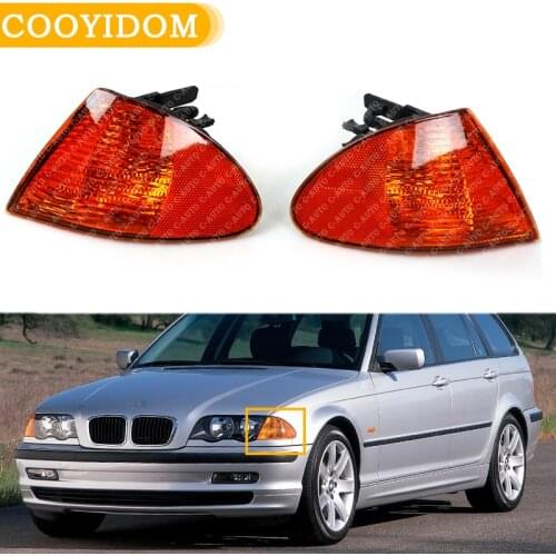 Car Corner Turn Signal Light Marker Lights Lenses Parking Signal Indicator Amber lamp For BMW 3 Series E46 1999-2001 63136902765