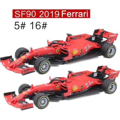 BBURAGO 1:43 Simulation Metal Car model toy For 2019 Ferrari F1 SF90 Model Racing CAR NEW with Original BOX