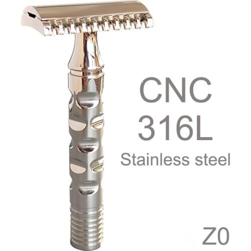 Dscosmetic Z0 316L stainless steel double edge safety razor