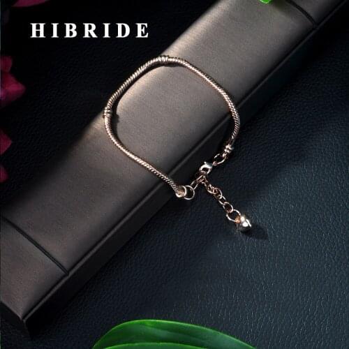 HIBRIDE Brand Snake Shape Cubic Zirconia Crystal Adjustable CZ Zircon Bracelets for Women Fashion Wedding Jewelry B-31