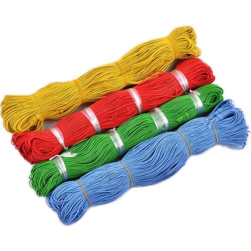 DIY handmade material 1.3mm imported elastic color round elastic rope fine beads bead line rubber band with tag