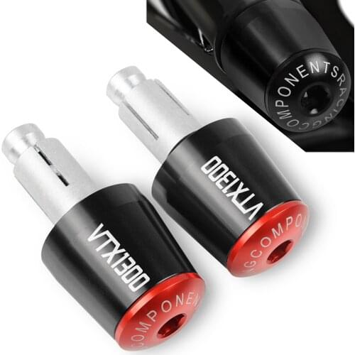 For HONDA VT1100C VT1300CX VT1300CT VT750C2B VTX1300 2003 2004 2005 7/8" 22mm Motorcycle CNC Aluminum Handlebar Grips Ends