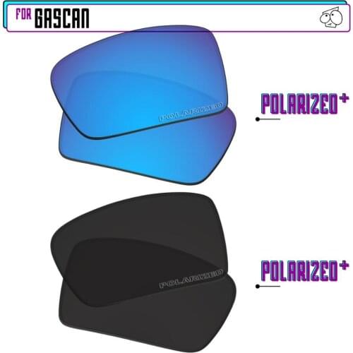 EZReplace Polarized Replacement Lenses for - Oakley Gascan Sunglasses - BlackPPlus-BluePPlus