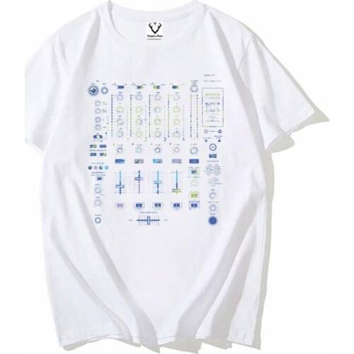 Summer Mens Fashion DJ Mixer Printed T-Shirt Short Sleeve Popular Design Tops Novelty Tee tshirt unisex streetwear