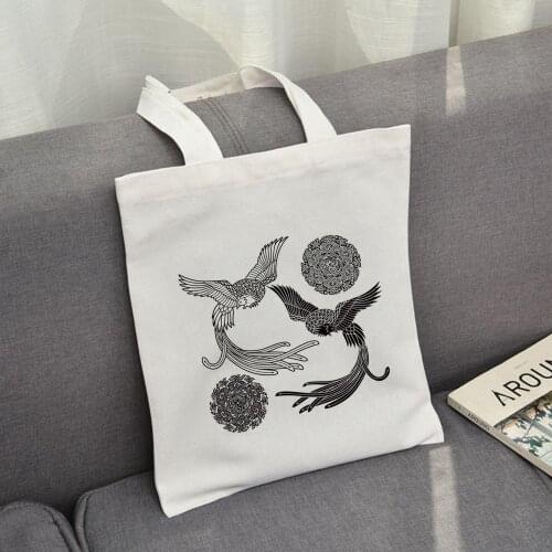 Harajuku Female Canvas Tote Bag Fashion Vintage Japanese Shoulder Bags Ladies Casual Foldable Bag and Shopping Bags Reusable