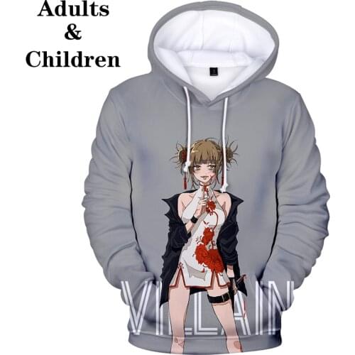 Himiko Toga Suitable kid Children 3D Hoodies Men women Harajuku 3D Hooded boy girl Autumn Comfortable Casual Sweatshirt pullover