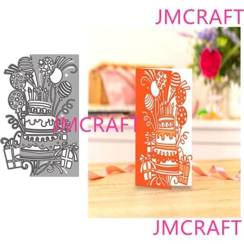 JMCRAFT New Balloons And Birthday Cake Bord #4 Metal Cutting Die For Scrapbooking Practice Hands-on DIY Album Card Handmade Tool