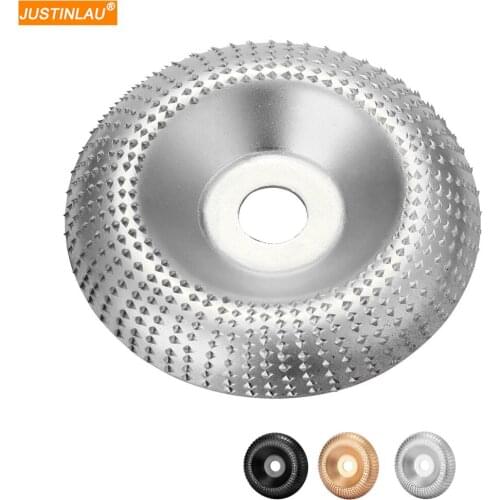 JUSTINLAU 100mm Curve Extreme Shaping Disc Tungsten Carbide Wood Carving Disc Grinder Wheel Abrasive Disc Sanding Rotary Tools