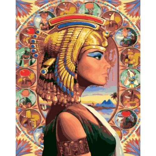 Egypt woman painting by number figure wall art picture paint by numbers for living room home decor