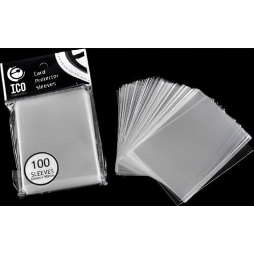 100pcs Transparent Unsealed Game Sleeves Board Cards 65*90mm Card Protector Magic Killers of Three Kingdom Football Star Card