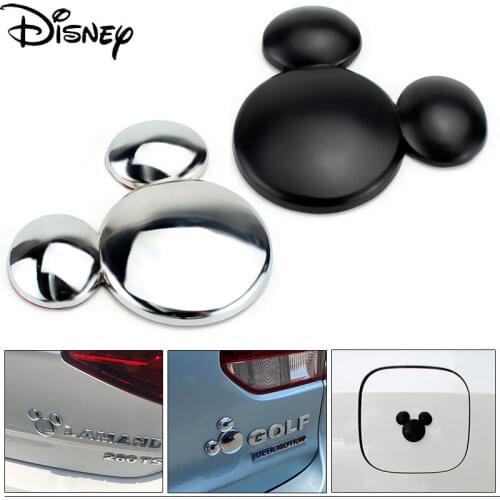 Disney Mickey Car Creative Net Red Sticker Cute Metal Car Logo Personality Body Sticker Decoration Car Tail Box Sticker