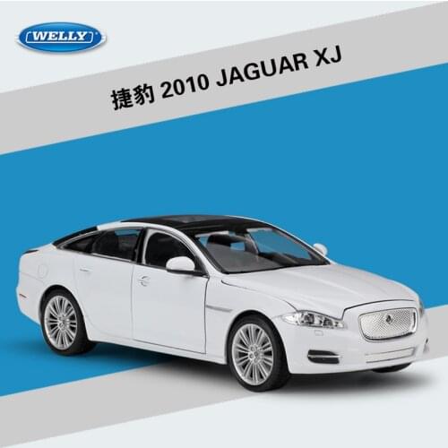 WELLY 1:24 Diecast Scale Simulation Model Car JAGUAR XJ Metal Toy Car Alloy JAGUAR Classic Car Kids Toys Gift Cars Collection