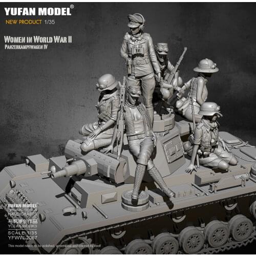 1/35 Yufan model Resin Model Tank soldier beauty self-assembled ( 6 pec set)YFWW-2067