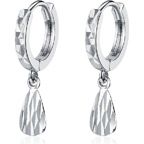 Fashion Earrings 925 Silver Jewelry Water Drop Shape Earrings for Women Wedding Engagement Promise Party Accessories Wholesale