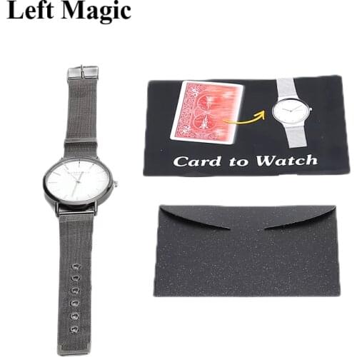 Watch This (Include Watch) Magic Tricks Playing Card Change Card To Watch Close Up Street Illusion Gimmick Mentalism Puzzle Toy