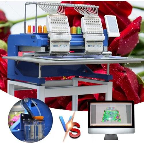 NO.1 max speed 1200 spm 15 needles tajima type 2 head embroidery machine good quality computerized embroidery machine for cap/3d