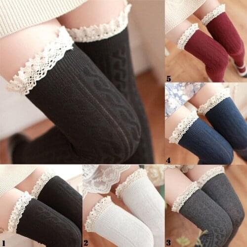 2019 Fashion New Women Girls Cable Knit Extra Long Boot Over Knee Thigh High Warm Stocking Warm
