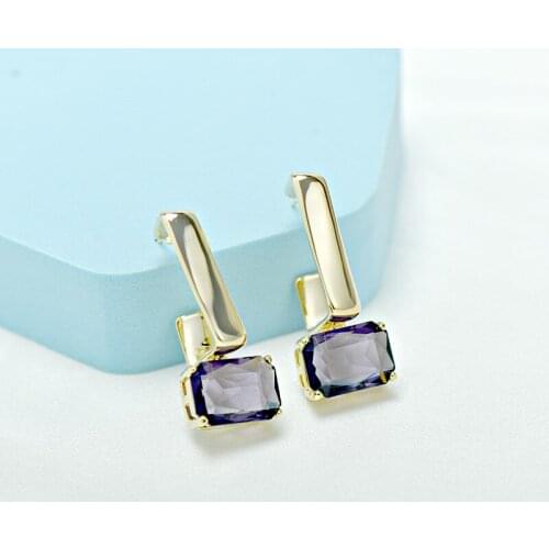 2021 New Retro Irregular Metal Square Earrings For Woman Fashion Korean Jewelry Hip Hop Party Girls Unusual Pendant Earrings