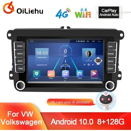 OiLiehu 2din Android Car Radio Apple Carplay GPS Autoradio 2 Din Stereo Receiver For VW Volkswagen Golf Polo Tiguan Passat b6 b7