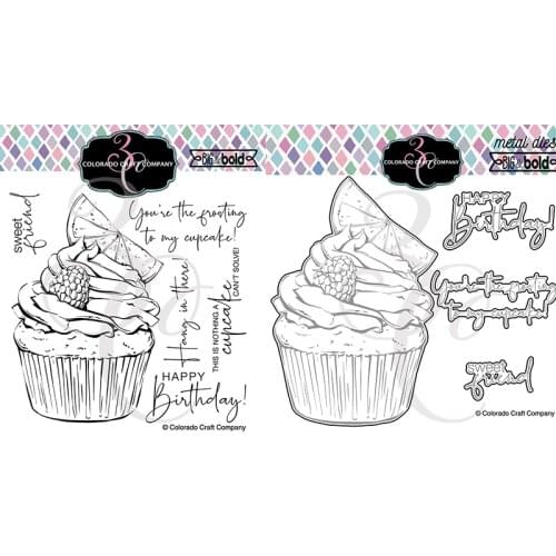 Panalisacraft cute Cupcake Metal Cutting Dies And Stamps cut die scrapbooking Album Paper Card Craft Embossing