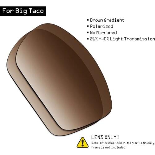 SmartVLT Polarized Sunglasses Replacement Lenses for Oakley Big Taco - Brown Gradient Tint