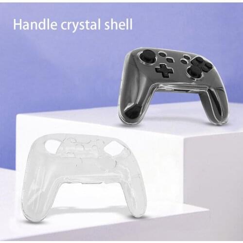 Transparent Clear anti-scratch dustproof shockproof Crystal Game Controller Gamepad Protective Cover Shell Case for NS PRO