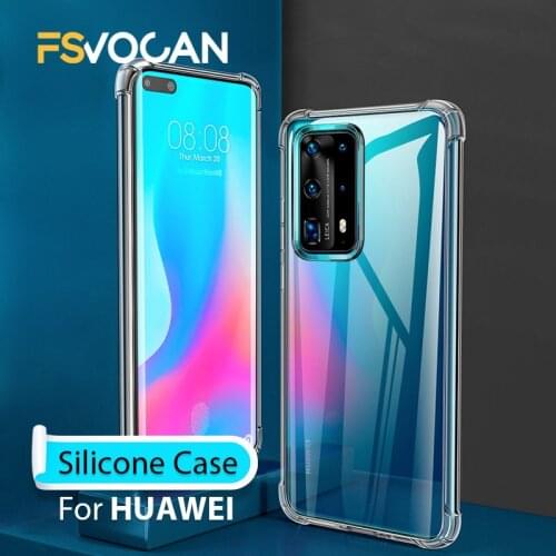 For Huawei Phone Case Clear Silicone For Huawei P40 Pro P30 P20 Lite Mate Mobile Phones Accessories Candy Color Protection Coque