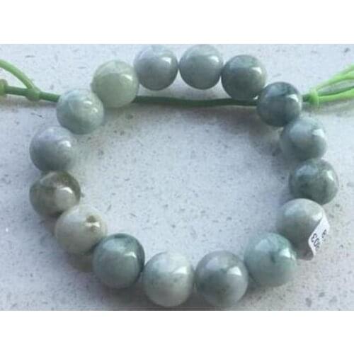 Certified 100% Natural A JADE Jadeite 13 mm bead Elastic bracelet