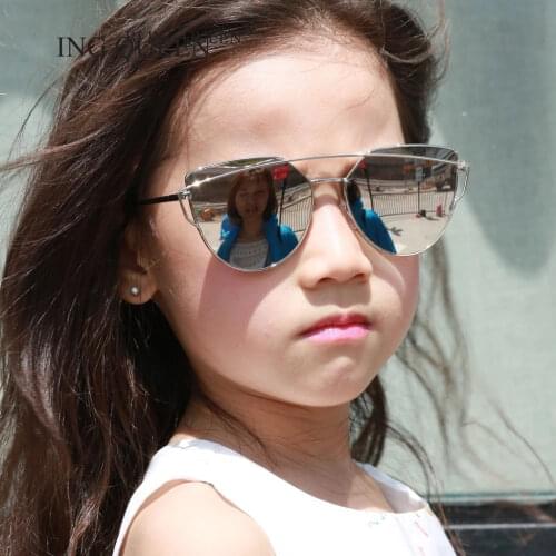 Classical Anti-Reflective Child UV protection Fashion Sunglasses Boys Girls Kids oculos de sol Cool children metal glasses N704