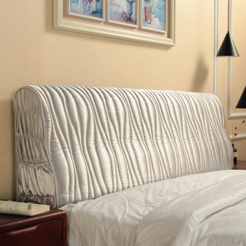 Cloth quilted modern minimalist bed cover leather bed full package dust protection cover bed back soft cover Headboard cover