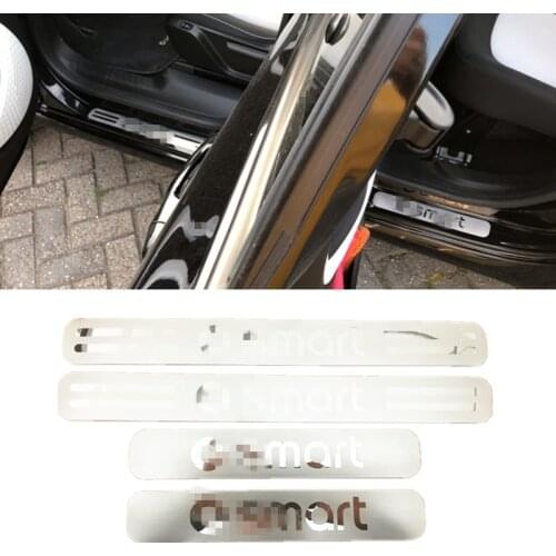 Ultra-thin Type Door Sill Suitable for Benz Smart Forfour 2015 2016 2017 2018 2019 2020 Scuff Plate Cover Sticker
