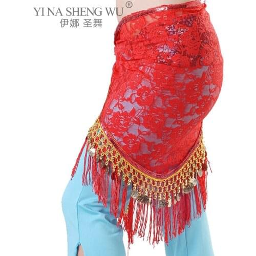 New Style Belly Dance Clothing Tassel Waist Chain Rose Flowers Triangle Belt Belly Dance Hip Scarf Wrap Skirt Accessoris Costume