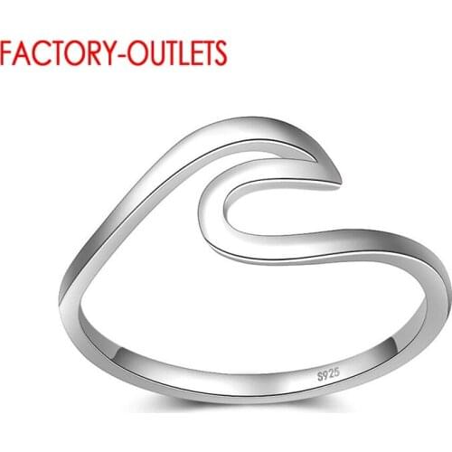 Authentic 925 Sterling Silver Simple Style Round Finger Rings For Women Geometric Element Rings Fashion Jewelry Accessories