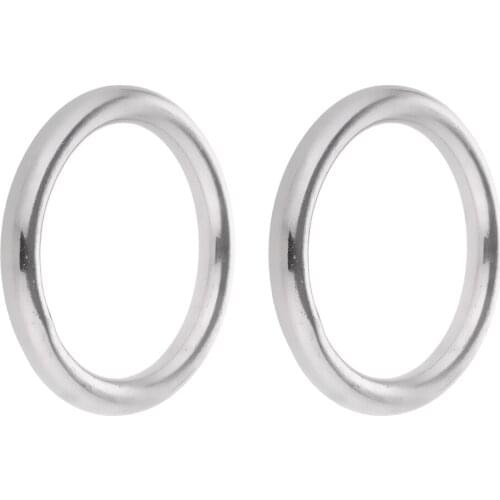 2 Pcs Marine Stainless Steel Zero Rings Oringe Rigging Hardware For Luggage