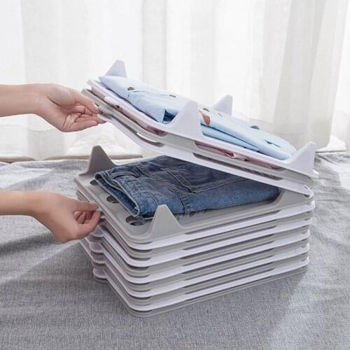 5 Pcs Lazy Folding Clothes Board Dressbook Multifunctional Fast Folding Clothes Board Home Organizer Storage Rack
