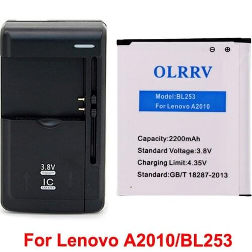 High capacity BL253 Battery For Lenovo A2010 A1000 A1000m A2580 Batterie Bateria Batterij 2200mAh +Universal Charger