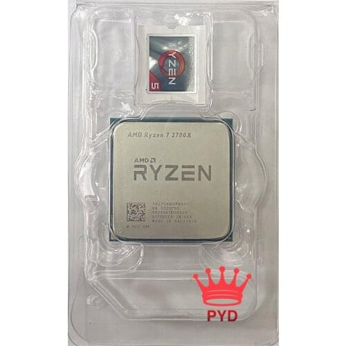 AMD Ryzen 7 2700X R7 2700X 3.7 GHz Eight-Core Sixteen-Thread CPU Processor L2=4M L3=16M 105W YD270XBGM88AF Socket AM4