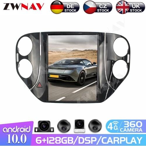 Android 10 128G For Volkswagen Tiguan 2010-2013 ISP Touch Screen Car Multimedia Radio Player GPS Navigation Built In DSP Carplay
