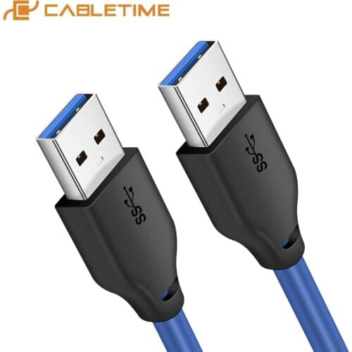 CABLETIME USB A Extension Cable USB3.0 High Speed Conntector Male to Male for Laptop PC Huawei Macbook C271