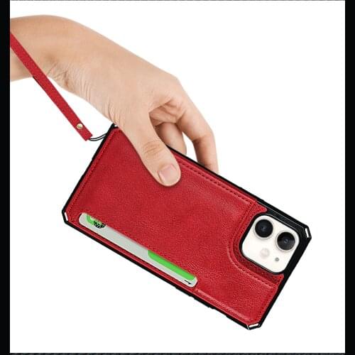 10pcs/lot Phone Case Cover Flip PU Leather Case For iPhone 12 mini 12 Pro Max 11 Pro Max Cover Multi Card Retro Cases