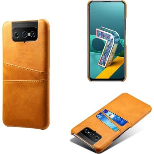 For ASUS Zenfone 7 7 Pro ZS671KS Case Credit Card Retro PU Leather Case with Card Slots Wallet Cover for Zenfone 8 8 Flip Case